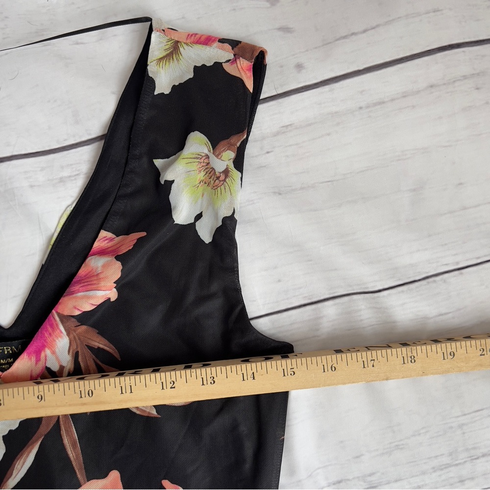 AFRM Ariana Sleeveless Midi Dress in Noir Tropical NWT - Medium - Picture 3 of 7